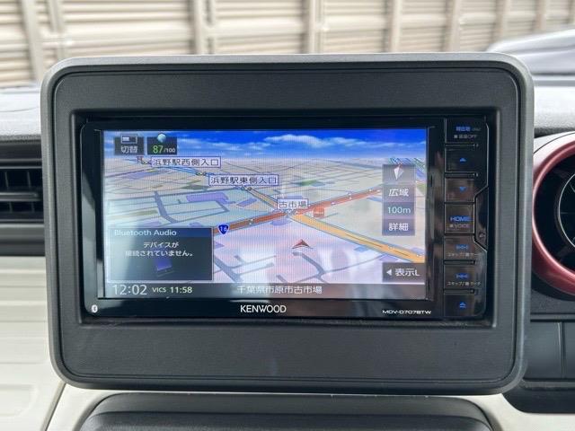 スペーシア ハイブリッドG KENWOODナビ フルセグTV CDDVD再生 Bluetooth オーディオ バックカメラ 前方ドライブレコーダー 運転席シートヒーター レーンキープアシスト 衝突軽減ブレーキ(10枚目)