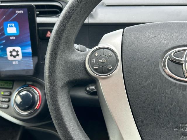 アクア S 社外ディスプレイオーディオ Bluetooth Apple Carplay ETC バックカメラ 1列目シートヒーター 横滑り防止装置 盗難防止装置 Wエアバック オートライト ウィンカーミラー(5枚目)