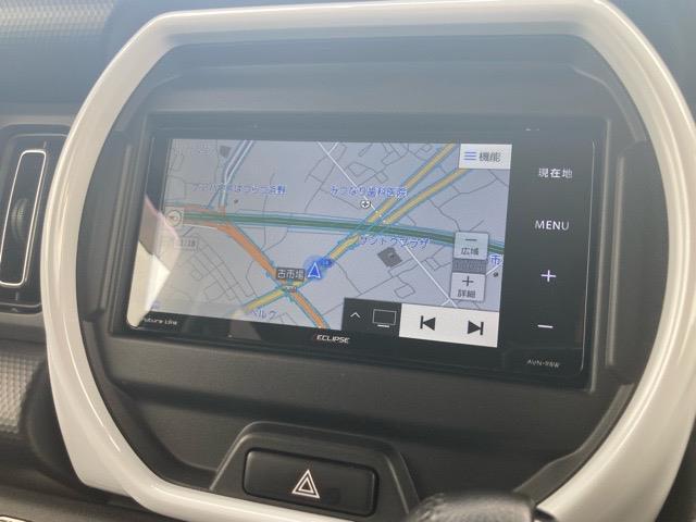 ハスラー ハイブリッドX 禁煙車 社外ナビ フルセグTV CD DVD Bluetooth ETC 衝突被害軽減ブレーキ 車線逸脱警報 前席シートヒーター ステアリングスイッチ プッシュスタート スマートキー スペアキー(3枚目)