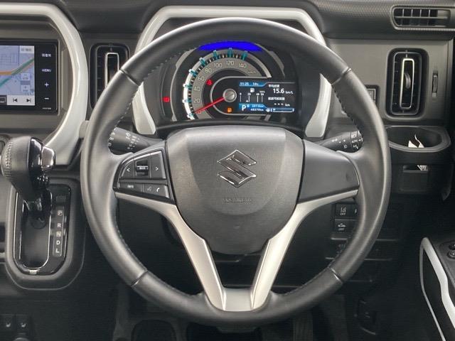 ハスラー ハイブリッドX 禁煙車 社外ナビ フルセグTV CD DVD Bluetooth ETC 衝突被害軽減ブレーキ 車線逸脱警報 前席シートヒーター ステアリングスイッチ プッシュスタート スマートキー スペアキー(8枚目)