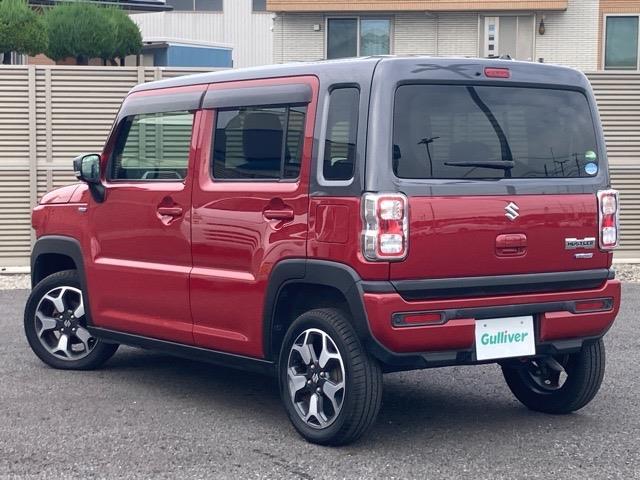 ハスラー ハイブリッドX 禁煙車 社外ナビ フルセグTV CD DVD Bluetooth ETC 衝突被害軽減ブレーキ 車線逸脱警報 前席シートヒーター ステアリングスイッチ プッシュスタート スマートキー スペアキー(33枚目)