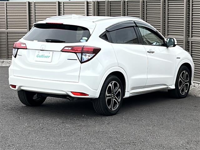 ヴェゼル ハイブリッドＺ・ホンダセンシング　社外ナビ　フルセグＴＶ　ＣＤ、ＤＶＤ、ＳＤ、ＵＳＢ、Ｂｌｕｅｔｏｏｔｈ　ワンオーナー　ＥＴＣ　ドライブレコーダー　ハーフレザー　クルーズコントロール　スポーツモード　スペアキー　レーンキープアシスト（35枚目）