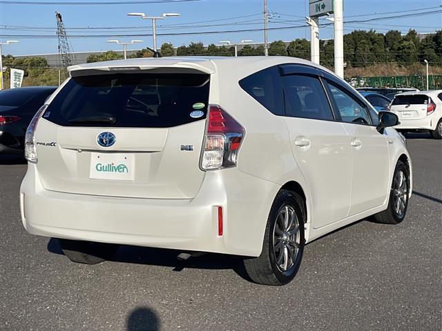 プリウスアルファ Ｓ　アルパイン９インチナビ　フルセグＴＶ　Ｂｌｕｅｔｏｏｔｈ　ＣＤ／ＤＶＤ　ＨＤＭＩ　バックカメラ　前後コーナーセンサー　ビルトインＥＴＣ　横滑り防止装置　盗難防止装置　オートライト（37枚目）