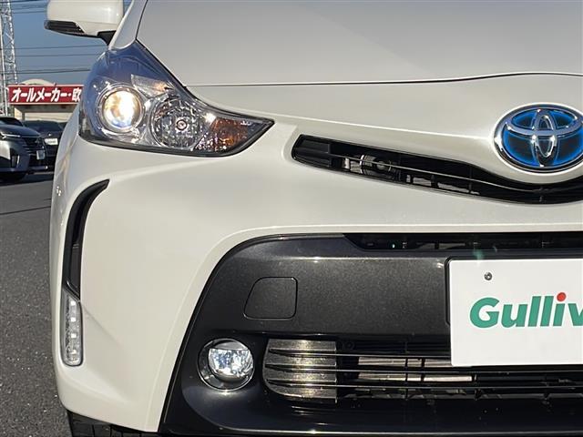 プリウスアルファ Ｓ　アルパイン９インチナビ　フルセグＴＶ　Ｂｌｕｅｔｏｏｔｈ　ＣＤ／ＤＶＤ　ＨＤＭＩ　バックカメラ　前後コーナーセンサー　ビルトインＥＴＣ　横滑り防止装置　盗難防止装置　オートライト（39枚目）