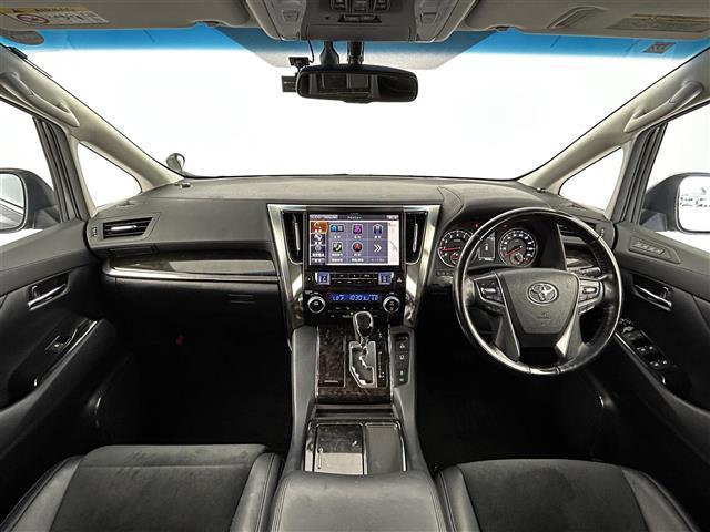 アルファード 2.5S Cパッケージ 社外ナビ Bluetooth CD DVD フリップダウンモニター サンルーフ ETC パワーシート 運転席ポジションメモリー バックカメラ 前方ドライブレコーダー オートブレーキホールド(2枚目)