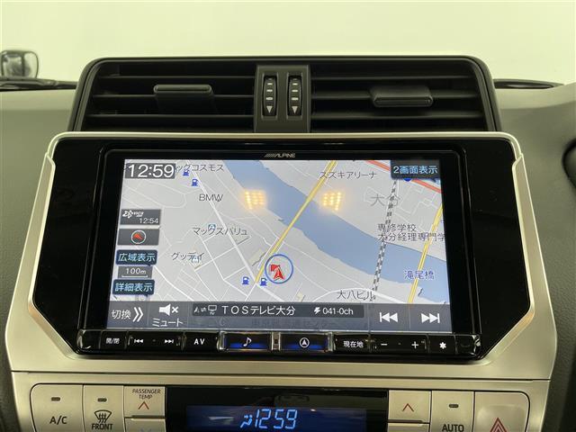 ランドクルーザープラド ＴＸ　社外９型ナビ（ＣＤ／ＤＶＤ／ＳＤ／ＢＴ／ＨＤＭＩ／フルセグ）　バックカメラ　ＥＴＣ　ＴｏｙｏｔａＳａｆｅｔｙＳｅｎｓｅ　コーナーセンサー　オートマチックハイビーム　レーダー　ドラレコ（10枚目）