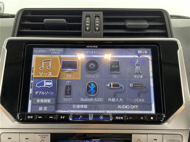 ランドクルーザープラド ＴＸ　社外９型ナビ（ＣＤ／ＤＶＤ／ＳＤ／ＢＴ／ＨＤＭＩ／フルセグ）　バックカメラ　ＥＴＣ　ＴｏｙｏｔａＳａｆｅｔｙＳｅｎｓｅ　コーナーセンサー　オートマチックハイビーム　レーダー　ドラレコ（11枚目）