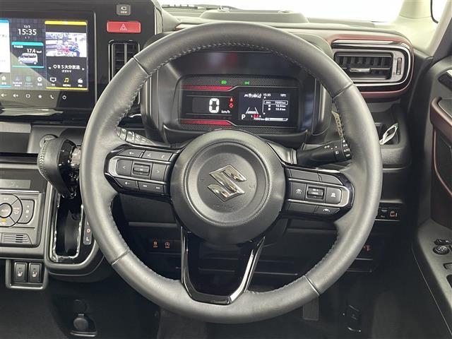 スペーシアカスタム ハイブリッドXS 純正メモリナビ/スズキセーフティーサポート/ヘッドアップディスプレイ/ステアリングヒーター/両側パワースライドドア/シートヒーター/USB/コーナーセンサー/純正アルミホイル/革巻ステアリング(4枚目)