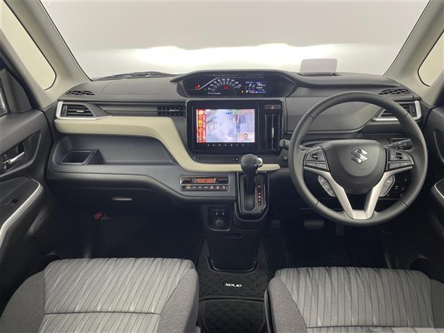 ソリオ ハイブリッドＭＺ　衝突軽減　全方位９型ナビ　フルセグＴＶ　ＢＴ対応　ＡｐｐｌｅＣａｒＰｌａｙ　ＡｎｄｒｏｉｄＡｕｔｏ　両側電動スライドドア　追従クルコン　前席シートヒーター　ＨＵＤ　ＬＥＤヘッドライト　純正ＡＷ（2枚目）