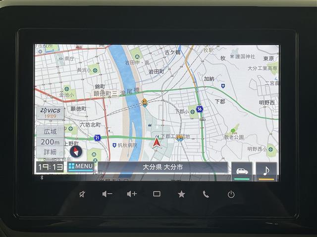 ソリオ ハイブリッドＭＺ　衝突軽減　全方位９型ナビ　フルセグＴＶ　ＢＴ対応　ＡｐｐｌｅＣａｒＰｌａｙ　ＡｎｄｒｏｉｄＡｕｔｏ　両側電動スライドドア　追従クルコン　前席シートヒーター　ＨＵＤ　ＬＥＤヘッドライト　純正ＡＷ（8枚目）