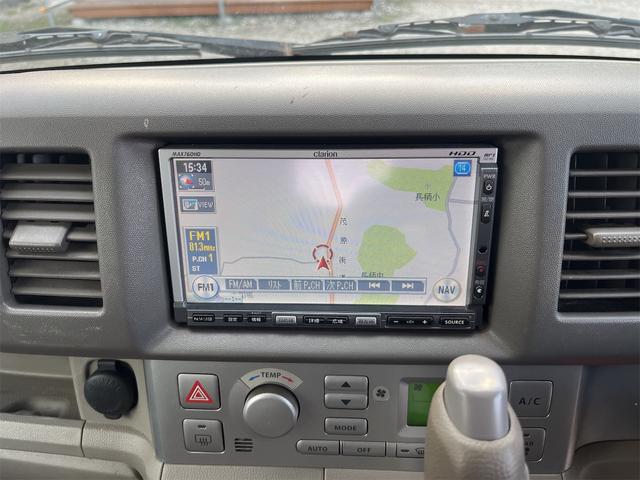 エブリイワゴン ＰＺターボ　ターボ車　フォグランプ　クラリオン製ＨＤＤナビ　ＣＤＤＶＤ　ＥＴＣ　左側電動スライドドア　ドアバイザー　純正１３インチＡＷ　ダブルエアバッグ　マニュアルエアコン　盗難防止　パワーウィンド　フルフラット（10枚目）