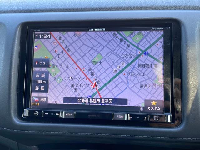 ヴェゼル ハイブリッドＸ　４ＷＤ／寒冷地仕様／シティーブレーキアクティブシステム／リアクティブフォースペダル／クルーズコントロール／社外８インチナビ／フルセグ／ＢＴ／ＣＤ／ＤＶＤ／バックカメラ／パドルシフト（17枚目）