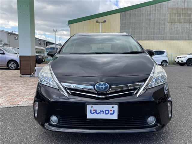 プリウスアルファ G チューン ブラック プッシュスタート スペアキー ワンセグTV(走行時視聴可) CD、DVD、AM、FM視聴可 Bluetooth接続可 バックカメラ ハーフレザーシート 本革巻きステアリング(2枚目)