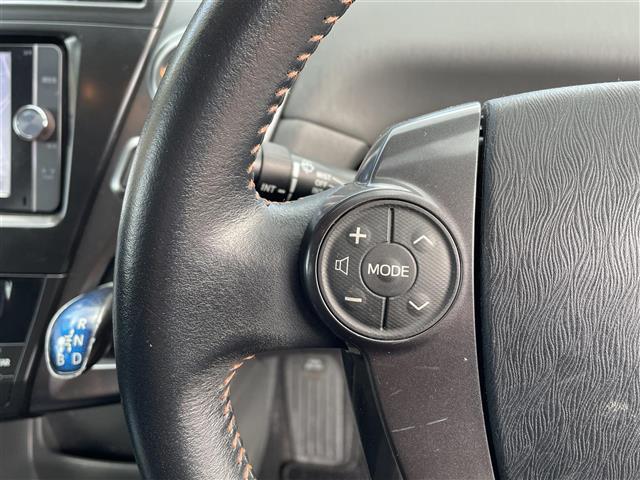 プリウスアルファ G チューン ブラック プッシュスタート スペアキー ワンセグTV(走行時視聴可) CD、DVD、AM、FM視聴可 Bluetooth接続可 バックカメラ ハーフレザーシート 本革巻きステアリング(25枚目)