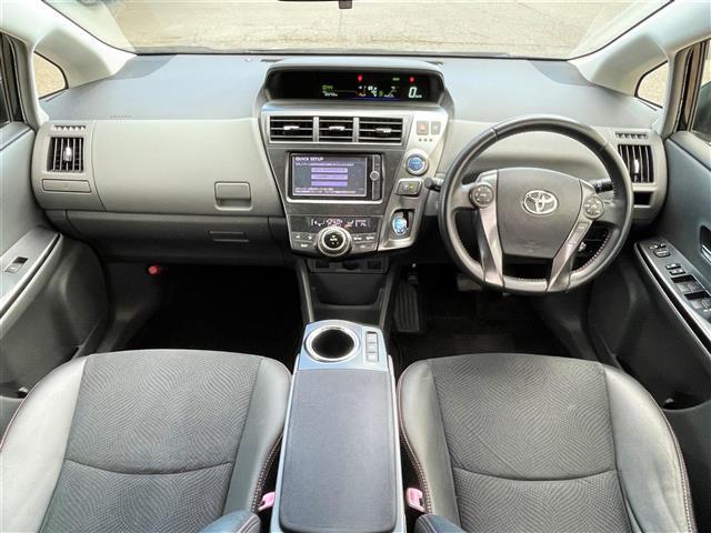 プリウスアルファ G チューン ブラック プッシュスタート スペアキー ワンセグTV(走行時視聴可) CD、DVD、AM、FM視聴可 Bluetooth接続可 バックカメラ ハーフレザーシート 本革巻きステアリング(36枚目)