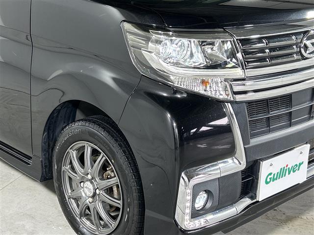 タント カスタムＸ　トップエディションＳＡＩＩＩ　禁煙車　ワンオーナー　衝突軽減ブレーキ　車線逸脱警報　誤発進抑制制御　オートハイビーム　先行車発進お知らせ　ナビ　ＴＶ　バックカメラ　オートライト　ＨＩＤヘッドライト　パワースライドドア　ハーフレザー（32枚目）