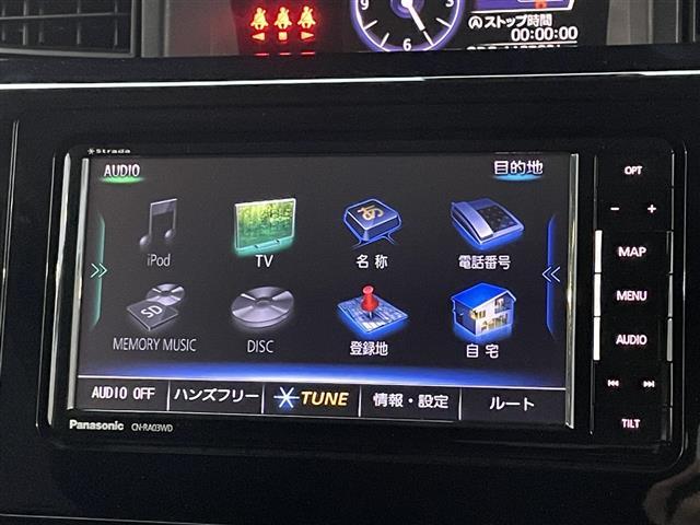 タンク カスタムＧ－Ｔ　社外ＳＤナビ　両側パワースライドドア　クルーズコントロール　ステアリングスイッチ　衝突軽減システム　レーンアシスト　スペアタイヤ　フォグランプ　純正アルミホイール　ＥＴＣ　　電動格納式ウィンカーミラー（3枚目）