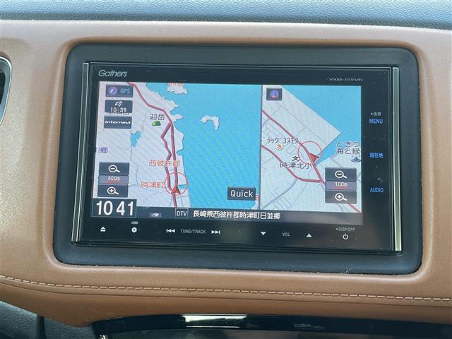 ヴェゼル ハイブリッドX プッシュスタート 純正ナビ ブルートゥース フルセグTV バックカメラ クルコン シートヒーター ETC ドアバイザー パドルシフト(2枚目)