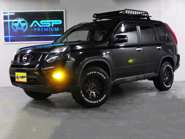 エクストレイル ２０Ｘｔｔ　４ＷＤ　リフトアップ　社外１６インチＡＷ　ＴＯＹＯオープンカントリー　黒革シートヒータ　ルーフキャリア＆ラック　純正ＨＤＤナビ　地デジＴＶ　バックカメラ　インナーブラックライト加工　ブラックグリル（2枚目）