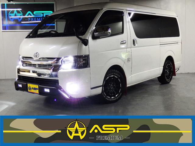 ハイエースワゴン ＧＬ　純正ＳＤナビ　バックカメラ　ＥＴＣ　社外グリル　地デジ　左側パワースライド　社外ヘッドライト　ドアバイザー　メッキドアミラー　４型フェイス（2枚目）