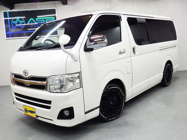 ハイエースバン ロングスーパーGL 社外エアロ 社外16インチAW ルーフスポイラーカバー ローダウン 社外SDナビ バックカメラ 両側スライドドア ETC 地デジ キーレス ドアバイザー(5枚目)