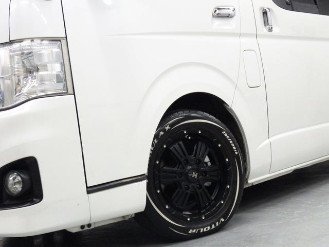 ハイエースバン ロングスーパーGL 社外エアロ 社外16インチAW ルーフスポイラーカバー ローダウン 社外SDナビ バックカメラ 両側スライドドア ETC 地デジ キーレス ドアバイザー(7枚目)