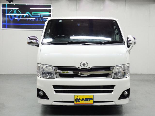 ハイエースバン ロングスーパーGL 社外エアロ 社外16インチAW ルーフスポイラーカバー ローダウン 社外SDナビ バックカメラ 両側スライドドア ETC 地デジ キーレス ドアバイザー(10枚目)