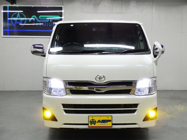 ハイエースバン ロングスーパーGL 社外エアロ 社外16インチAW ルーフスポイラーカバー ローダウン 社外SDナビ バックカメラ 両側スライドドア ETC 地デジ キーレス ドアバイザー(11枚目)