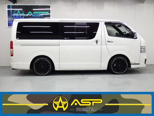 ハイエースバン ロングスーパーGL 社外エアロ 社外16インチAW ルーフスポイラーカバー ローダウン 社外SDナビ バックカメラ 両側スライドドア ETC 地デジ キーレス ドアバイザー(15枚目)