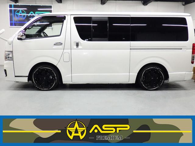 ハイエースバン ロングスーパーGL 社外エアロ 社外16インチAW ルーフスポイラーカバー ローダウン 社外SDナビ バックカメラ 両側スライドドア ETC 地デジ キーレス ドアバイザー(26枚目)