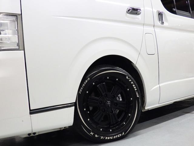 ハイエースバン ロングスーパーGL 社外エアロ 社外16インチAW ルーフスポイラーカバー ローダウン 社外SDナビ バックカメラ 両側スライドドア ETC 地デジ キーレス ドアバイザー(53枚目)