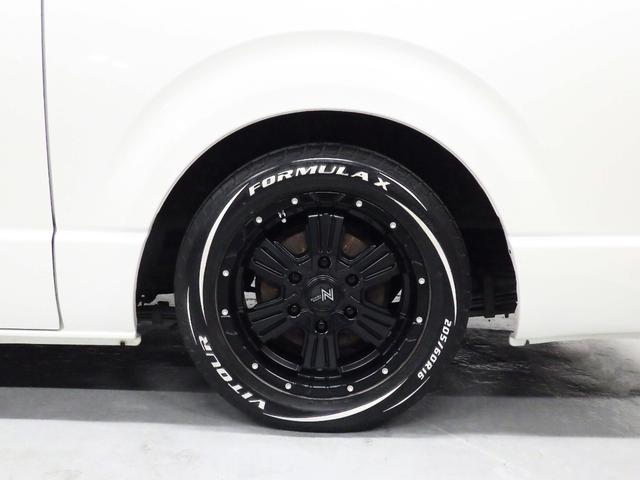 ハイエースバン ロングスーパーGL 社外エアロ 社外16インチAW ルーフスポイラーカバー ローダウン 社外SDナビ バックカメラ 両側スライドドア ETC 地デジ キーレス ドアバイザー(54枚目)