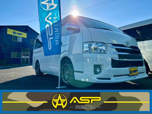 ハイエースバン ロングスーパーGL 社外エアロ 社外16インチAW ルーフスポイラーカバー ローダウン 社外SDナビ バックカメラ 両側スライドドア ETC 地デジ キーレス ドアバイザー(76枚目)