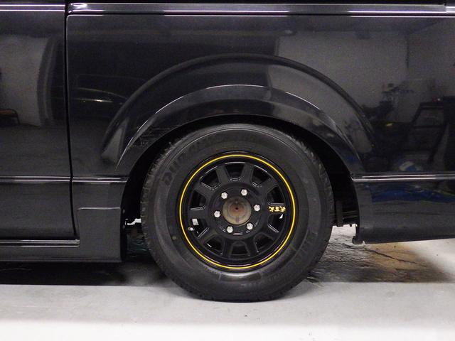 ハイエースバン ロングスーパーＧＬ　ワンオーナー　モデリスタエアロ　社外１５インチＡＷ　社外ＳＤナビ　バックカメラ　ＥＴＣ　ウッドコンビハンドル　ベッドキット　フェンダーカバー　ボンネットスポイラー　サイドエアロ　ローダウン（40枚目）