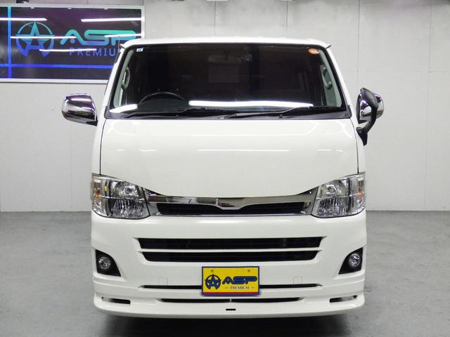 ハイエースバン ロングスーパーGL アルパインHDDナビ バックカメラ ETC HID 地デジ フリップダウンモニター 両側スライドドア 高さ調整リクライニングベッドキット ドアバイザー 社外16インチAW ローダウン(8枚目)