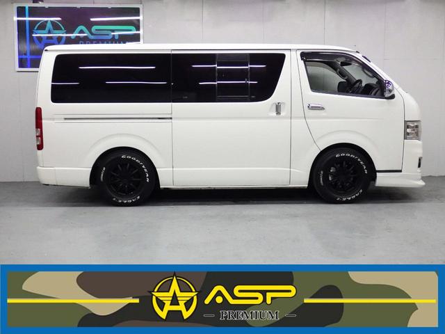 ハイエースバン ロングスーパーGL アルパインHDDナビ バックカメラ ETC HID 地デジ フリップダウンモニター 両側スライドドア 高さ調整リクライニングベッドキット ドアバイザー 社外16インチAW ローダウン(14枚目)