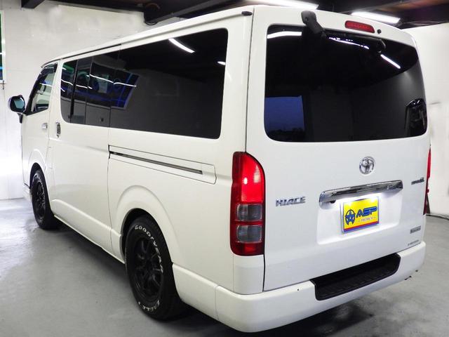 ハイエースバン ロングスーパーGL アルパインHDDナビ バックカメラ ETC HID 地デジ フリップダウンモニター 両側スライドドア 高さ調整リクライニングベッドキット ドアバイザー 社外16インチAW ローダウン(21枚目)