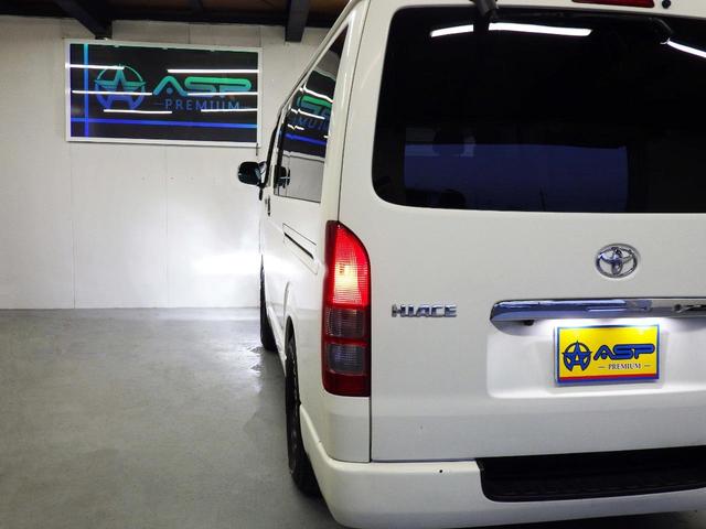 ハイエースバン ロングスーパーGL アルパインHDDナビ バックカメラ ETC HID 地デジ フリップダウンモニター 両側スライドドア 高さ調整リクライニングベッドキット ドアバイザー 社外16インチAW ローダウン(24枚目)