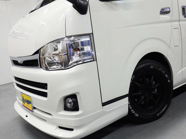 ハイエースバン ロングスーパーGL アルパインHDDナビ バックカメラ ETC HID 地デジ フリップダウンモニター 両側スライドドア 高さ調整リクライニングベッドキット ドアバイザー 社外16インチAW ローダウン(52枚目)
