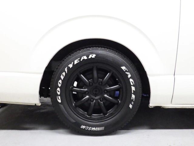 ハイエースバン ロングスーパーGL アルパインHDDナビ バックカメラ ETC HID 地デジ フリップダウンモニター 両側スライドドア 高さ調整リクライニングベッドキット ドアバイザー 社外16インチAW ローダウン(55枚目)