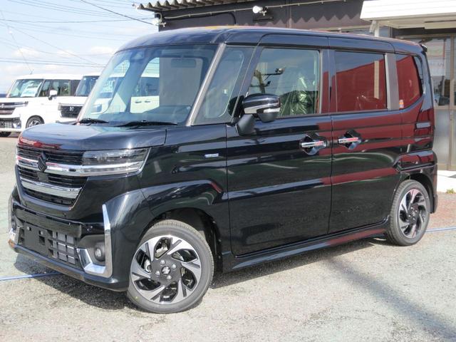 スペーシアカスタム ハイブリッドＸＳ　届出済未使用車／衝突軽減ブレーキ／ＬＥＤヘッドライト／ＬＥＤフォグランプ／両側パワースライドドア／シートヒーター／ステアリングヒーター／後席オットマン付きシート／電動パーキング／スマートキー（12枚目）