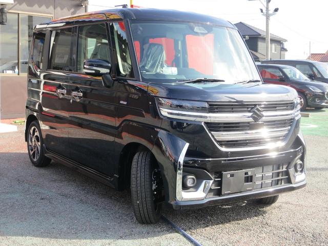 スペーシアカスタム ハイブリッドＸＳ　届出済未使用車／衝突軽減ブレーキ／ＬＥＤヘッドライト／ＬＥＤフォグランプ／両側パワースライドドア／シートヒーター／ステアリングヒーター／後席オットマン付きシート／電動パーキング／スマートキー（18枚目）
