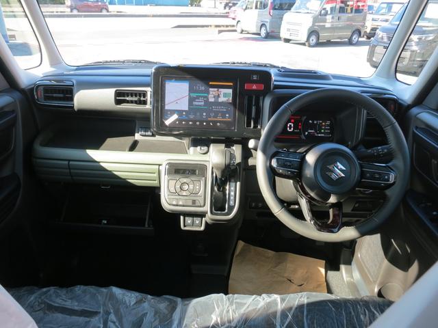 スペーシアギア ハイブリッドXZ 届出済未使用車 誤発進抑制機能 後方誤発進抑制機能 後退時ブレーキサポート(フロント・リヤ) 電動パーキング 全方位モニター付きコネクトナビ ヒートシーター 両側電動スライドドア アダプティブクルコン(24枚目)