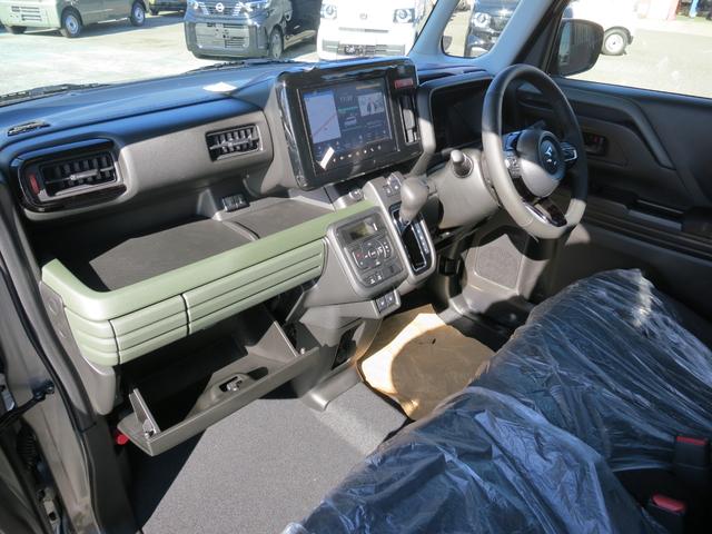 スペーシアギア ハイブリッドXZ 届出済未使用車 誤発進抑制機能 後方誤発進抑制機能 後退時ブレーキサポート(フロント・リヤ) 電動パーキング 全方位モニター付きコネクトナビ ヒートシーター 両側電動スライドドア アダプティブクルコン(33枚目)