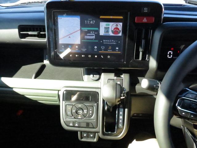 スペーシアギア ハイブリッドXZ 届出済未使用車 誤発進抑制機能 後方誤発進抑制機能 後退時ブレーキサポート(フロント・リヤ) 電動パーキング 全方位モニター付きコネクトナビ ヒートシーター 両側電動スライドドア アダプティブクルコン(45枚目)