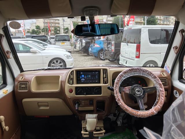 エブリイ ＰＡ　ハイルーフ　バス仕様　シートカバー　社外ナビＴＶ　Ｂｌｕｅｔｏｏｔｈ　ＥＴＣ　ルームミラー型ドラレコ　社外ウッドハンドル　フルエアロ　ＨＩＤヘッドライト　ルーフキャリア　タイミングチェーン（43枚目）