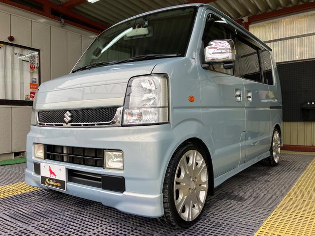 エブリイワゴン ＰＺターボ　片側電動　ＲＳＲ車高調　社外１６インチＡＷ　ナビフルセグＴＶ　ＥＴＣ　前後ドラレコ　エンジンスターター　ＧＰＳレーダー　シートカバー　キーレス　社外エアクリ　ウインカーミラー　ＬＥＤライト＆フォグ（6枚目）