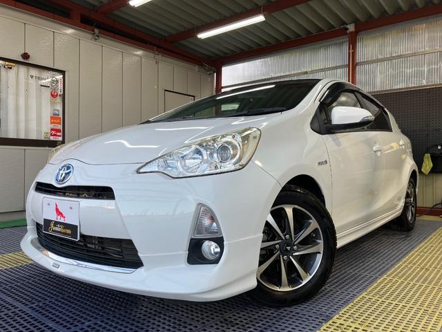 アクア Ｇ　モデリスタエアロ　モデリスタアルミ　純正ナビ　フルセグＴＶ　Ｂカメラ　Ｂｌｕｅｔｏｏｔｈ　ＥＴＣ　スマートキー　Ｐスタート　シートヒーター　オートライト　オートＡＣ　ドアバイザー　タイミングチェーン（2枚目）