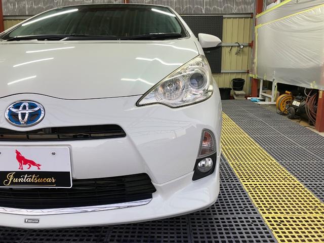 アクア Ｇ　モデリスタエアロ　モデリスタアルミ　純正ナビ　フルセグＴＶ　Ｂカメラ　Ｂｌｕｅｔｏｏｔｈ　ＥＴＣ　スマートキー　Ｐスタート　シートヒーター　オートライト　オートＡＣ　ドアバイザー　タイミングチェーン（76枚目）