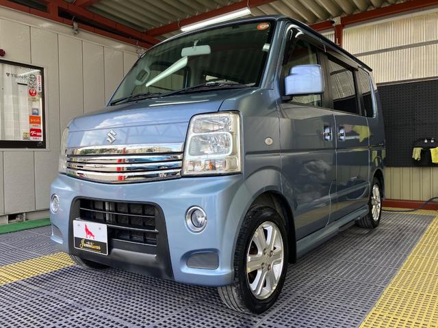 エブリイワゴン ＰＺターボスペシャル　後期型　両側電動スライドドア　オートステップ　ナビフルセグＴＶ　Ｂｌｕｅｔｏｏｔｈ　センタースピーカー　キーレス　オートＡＣ　ＨＩＤヘッドライト　ドアバイザーフォグランプ純正アルミ　タイミングチェーン（6枚目）